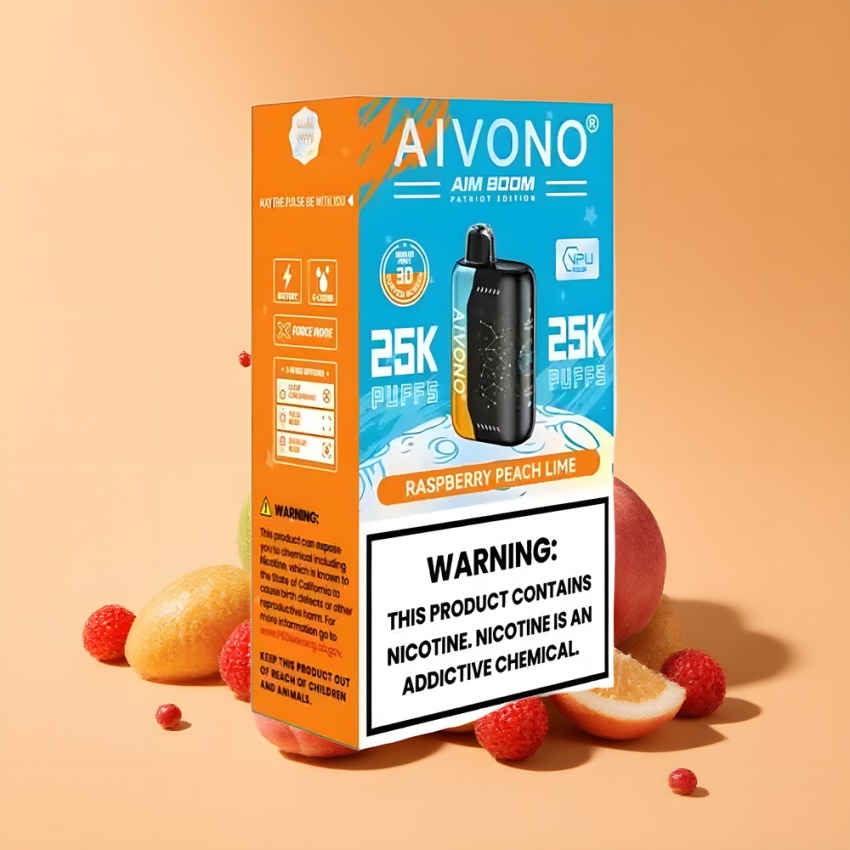 Aivono AIM BOOM 25000 Puffs 5% nikotin Málna Barack Lime magyar nagykereskedés