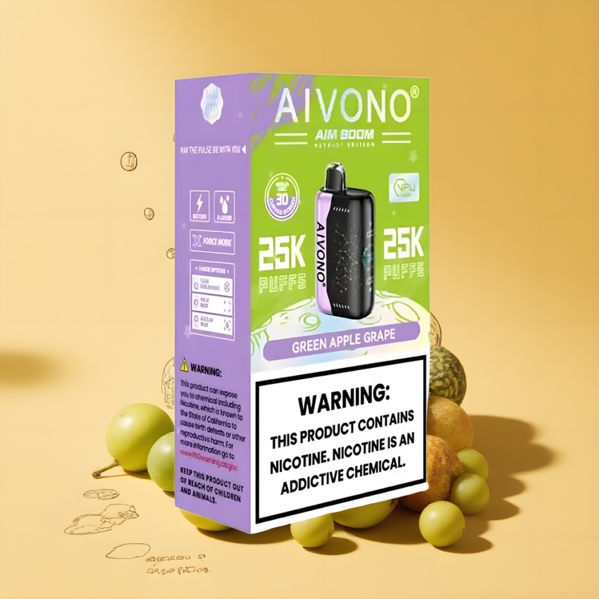 Aivono AIM BOOM 25000 Puffs 650mAh Zöldalma Szőlő magyar nagykereskedés