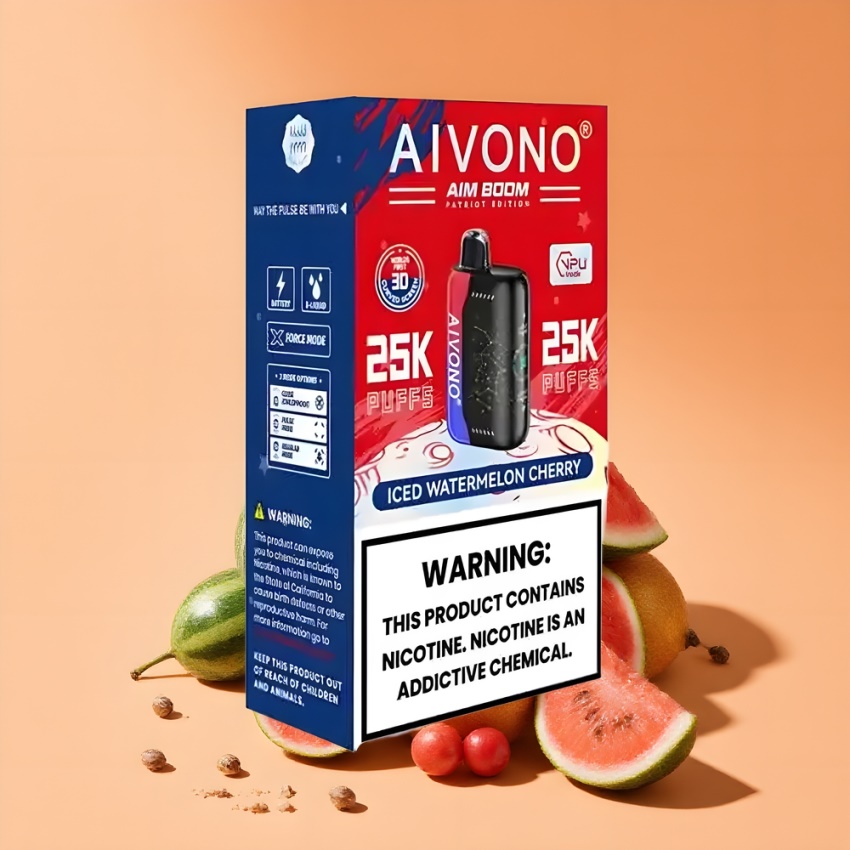 Aivono AIM BOOM 25000 Puffs 650mAh magyar nagykereskedés Jéges Dinnye-Cseresznye