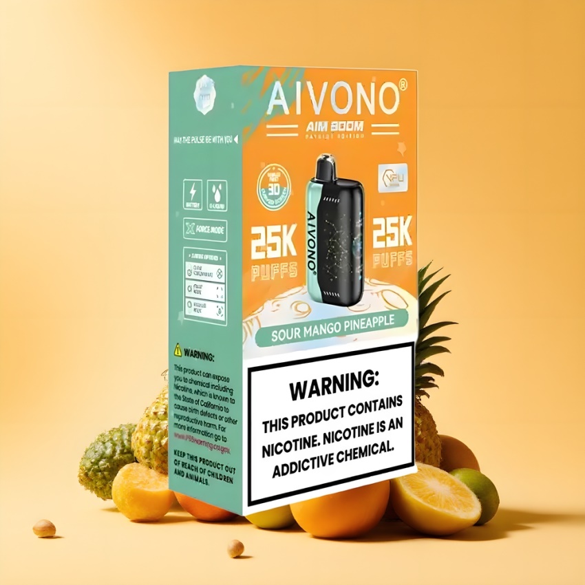 Aivono AIM BOOM 25000 Puffs magyar nagykereskedés Savanyú Manga-Ananász 650mAh