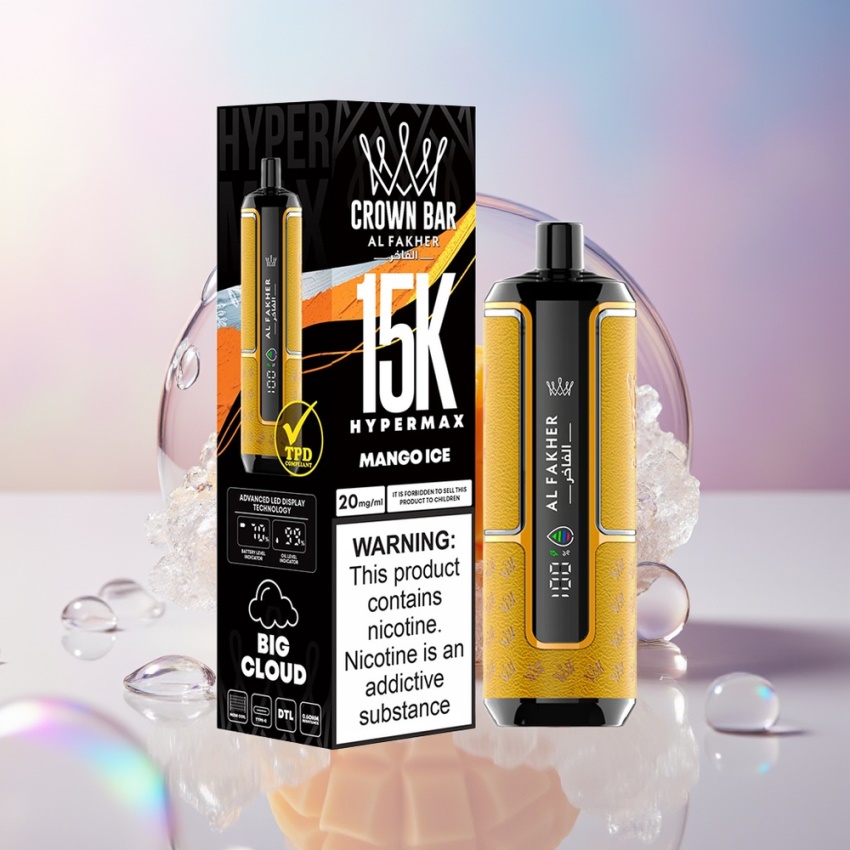 Al Fakher Crown Bar 15K Hypermax (600mAh) Mango Jég – magyar nagykereskedés