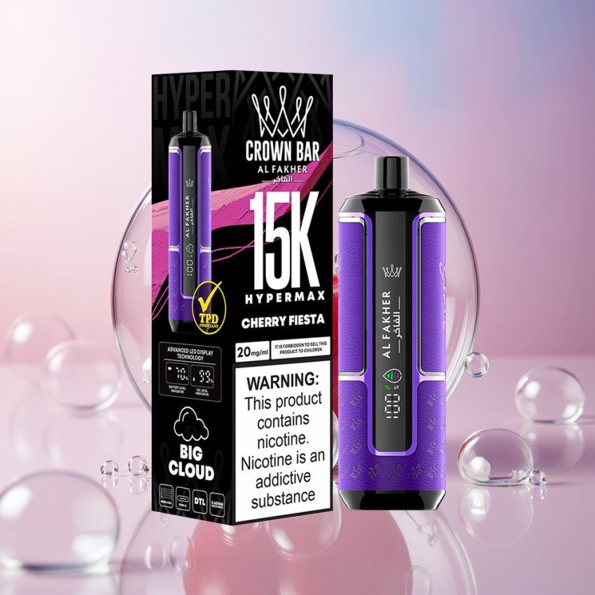 Al Fakher Crown Bar 15K Hypermax DTL magyar nagykereskedés Cseresznya Ünnep