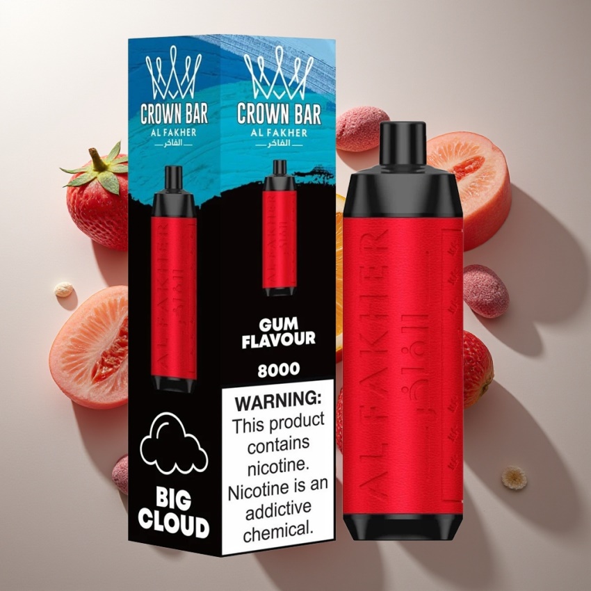 Al Fakher Crown Bar 8000 Crystal Eldobható E-cigaretta – Gummi Íz, magyar nagykereskedés