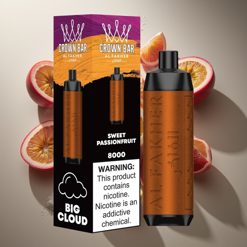 Al Fakher Crown Bar 8000 Crystal Eldobható E-cigaretta Édes Sárgadinnye – magyar nagykereskedés