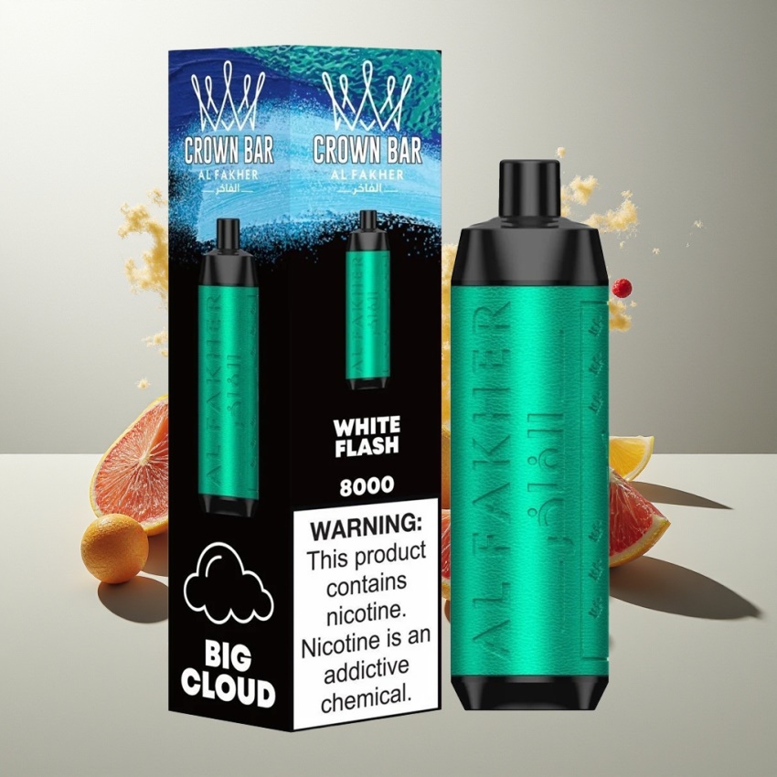 Al Fakher Crown Bar 8000 Crystal Fehér Villám Elpuffantható e-cigaretta magyar nagykereskedés