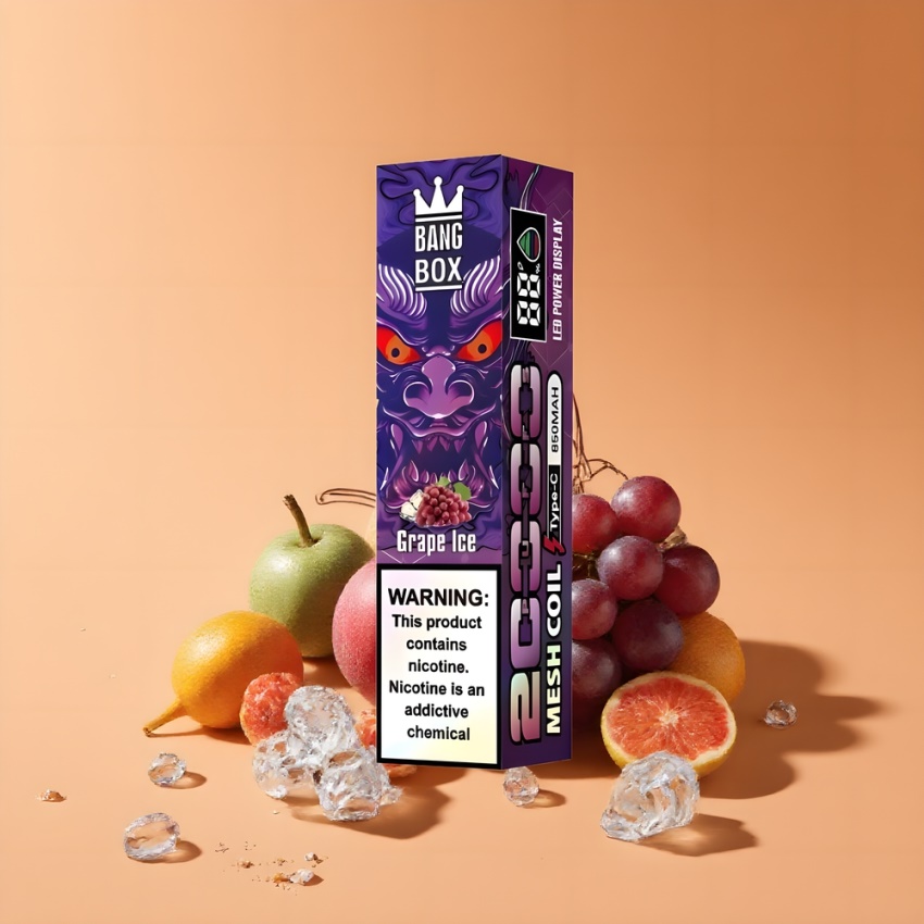 Bang Box King 20000 Puffs Eldobható E-cigaretta Jégbor (magyar nagykereskedés) Mesh Coil