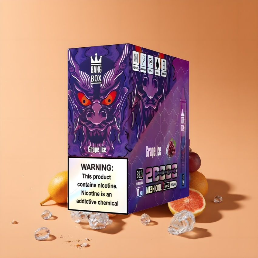 Bang Box King 20000 Puffs Eldobható E-cigaretta Jégbor (magyar nagykereskedés) Mesh Coil