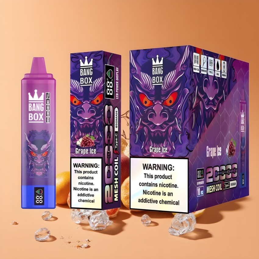 Bang Box King 20000 Puffs Eldobható E-cigaretta Jégbor (magyar nagykereskedés) Mesh Coil