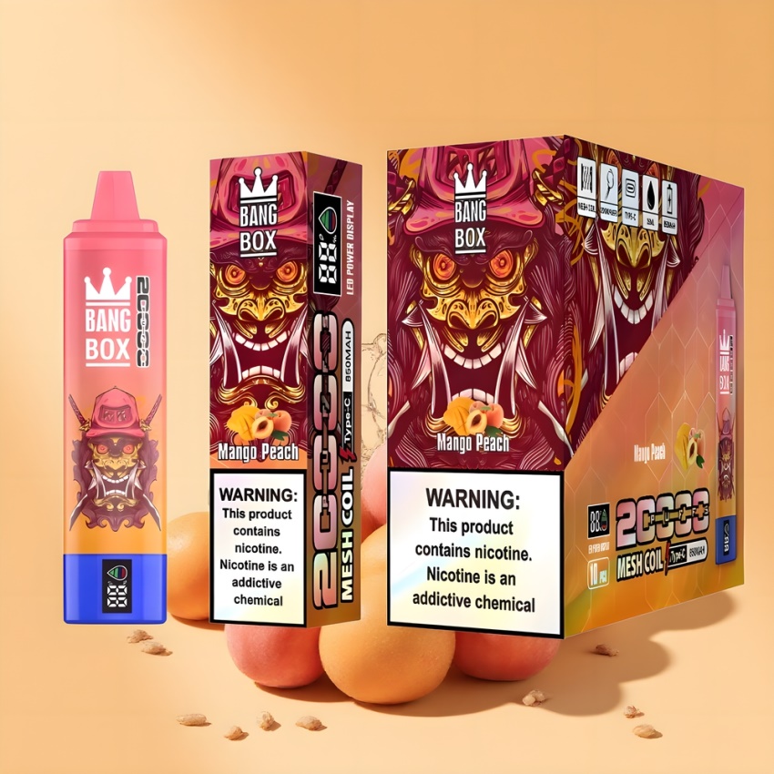 Bang Box King 20000 Puffs Eldobható E-pipa Mango-Őszibarack magyar nagykereskedés 5% Nicotine