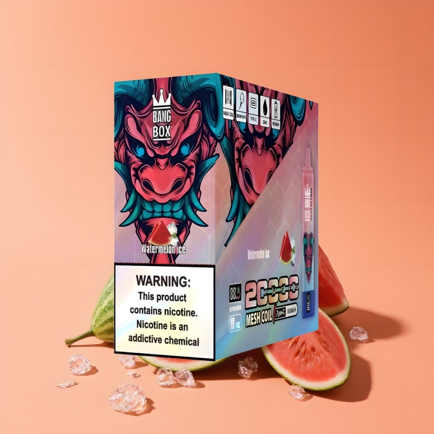 Bang Box King 20000 Puffs Eldobható Vape Görögdinnye Jég magyar nagykereskedés Mesh Coil