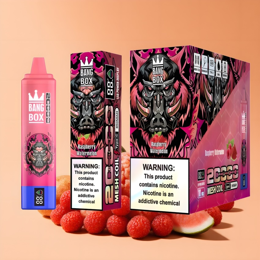 Bang Box King 20000 Puffs magyar nagykereskedés Málna Görögdinnye Mesh Coil