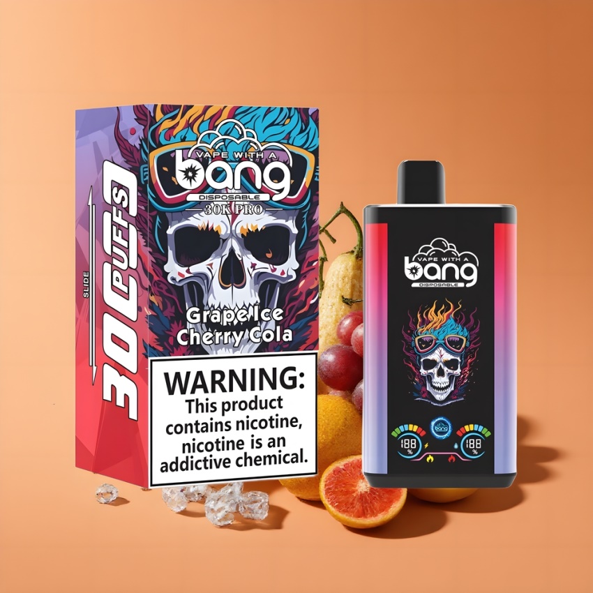 Bang 30K Pro 30000 Puffs magyar nagykereskedés 36ml Jég Szőlő & Cseresznye Kóla