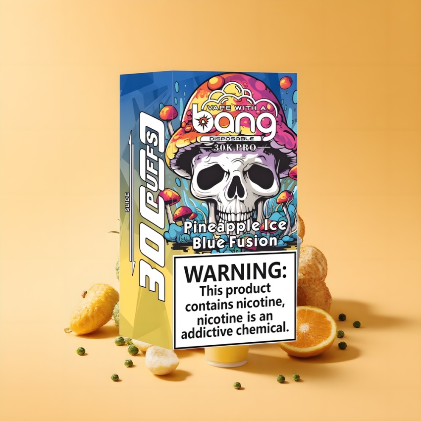 Bang 30K Pro 30000 Puffs magyar nagykereskedés Ananász Jég & Kék Keverék Dual-Flavor