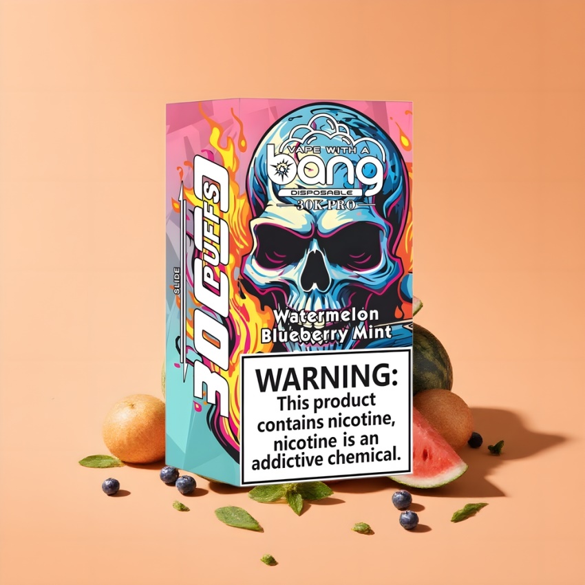 Bang 30K Pro 30000 Puffs magyar nagykereskedés Dinamikus Ízek: Görögdinnye & Áfonya-Menta (36ml)