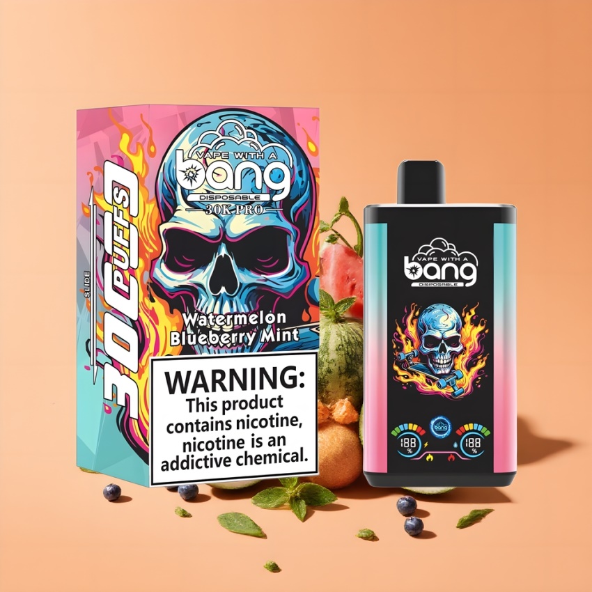 Bang 30K Pro 30000 Puffs magyar nagykereskedés Dinamikus Ízek: Görögdinnye & Áfonya-Menta (36ml)