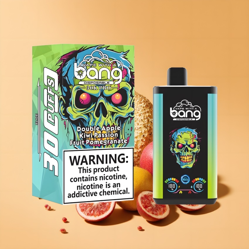 Bang 30K Pro 30000 Puffs magyar nagykereskedés Dupla Alma & Kivi Passiógyümölcs Gránátalma