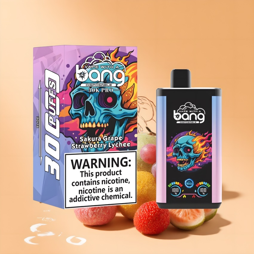 Bang 30K Pro 30000 Puffs magyar nagykereskedés Kettős Ízrendszer Cseresznyeszőló & Eper-Licsi