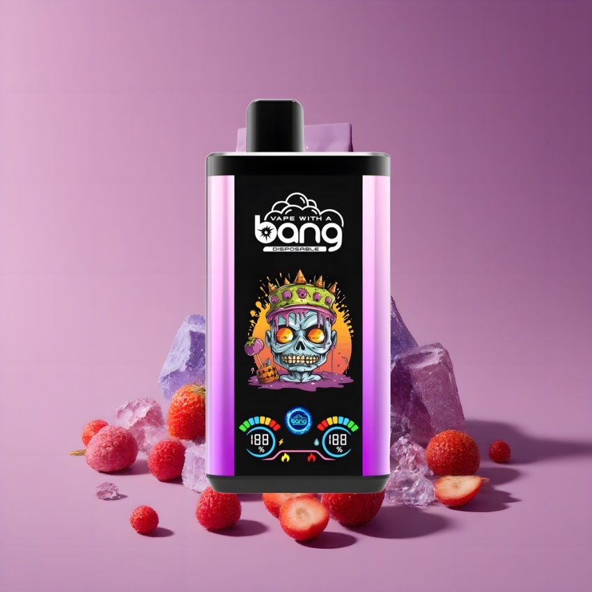 Bang 30K Pro 30000 Puffs magyar nagykereskedés Lila Eső & Eper Málna Cseresznye Jég Dual-Flavor