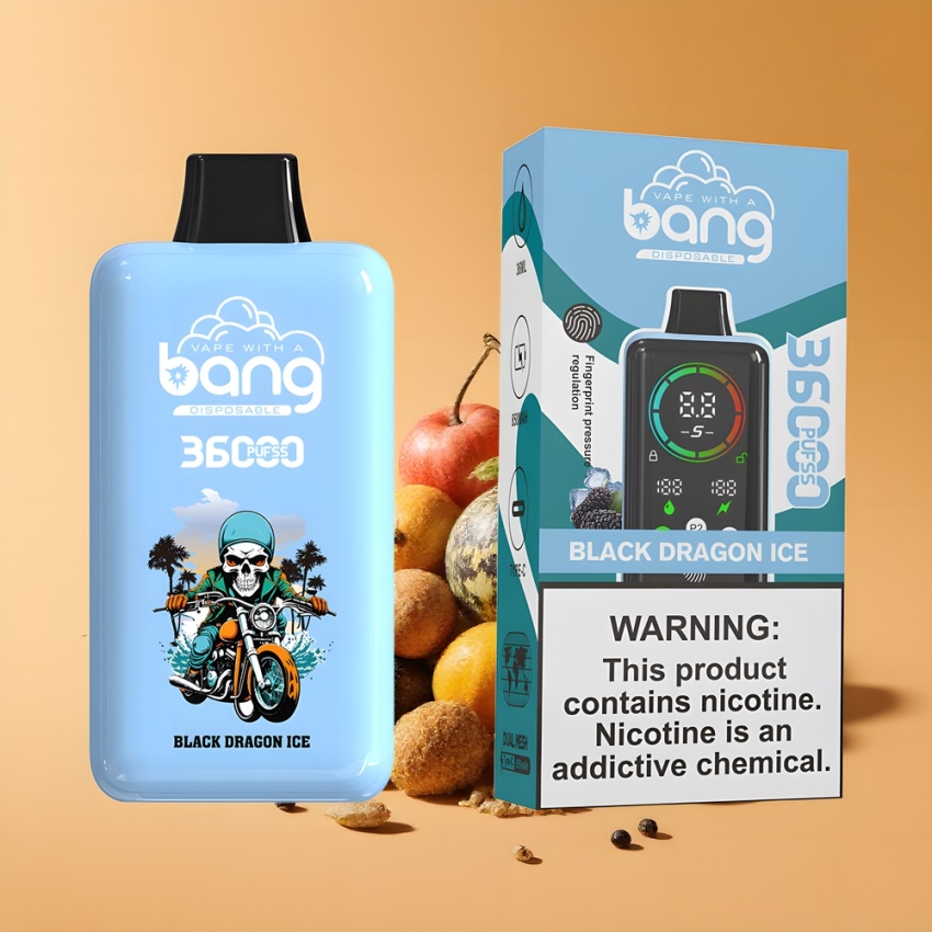 Bang 36000 Power eldobható e-cigaretta magyar nagykereskedés Fekete Sárkány Jég 5%
