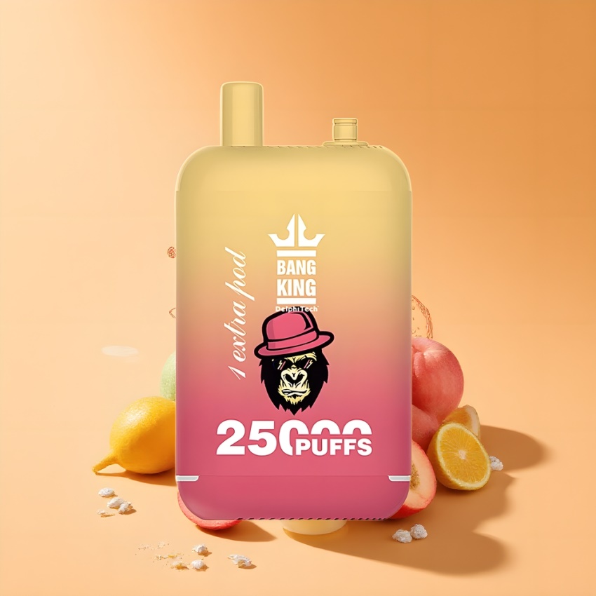 Bang King 25000 Puffs magyar nagykereskedés 46ml Juci Peach Jég