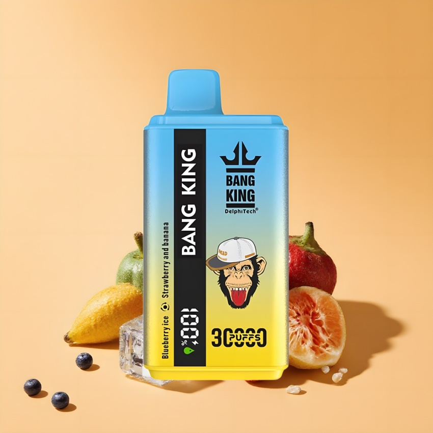 Bang King 30000 Puffs 36ml magyar nagykereskedés Áfonya Jég Eper Banán