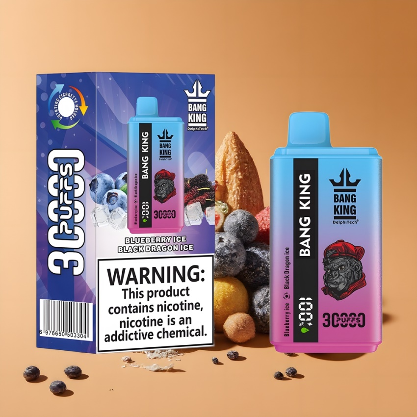 Bang King 30000 Puffs 36ml magyar nagykereskedés Áfonya Jég Fekete Sárkány Jég