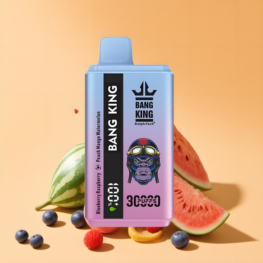 Bang King 30000 Puffs 36ml magyar nagykereskedés Áfonya Málna Barack Mangó Görögdinnye