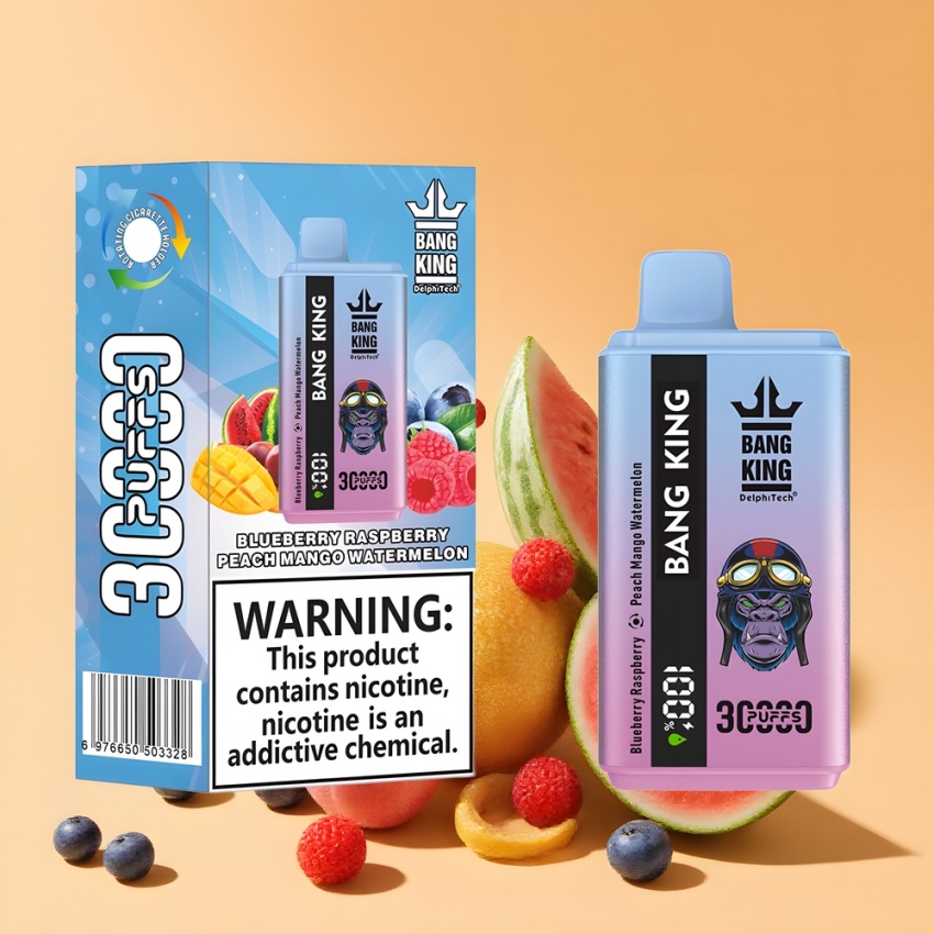 Bang King 30000 Puffs 36ml magyar nagykereskedés Áfonya Málna Barack Mangó Görögdinnye