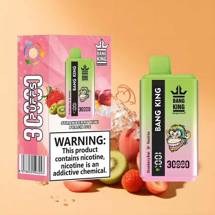 Bang King 30000 Puffs magyar nagykereskedés 36ml Eper-Pörkölet-Barack Jég