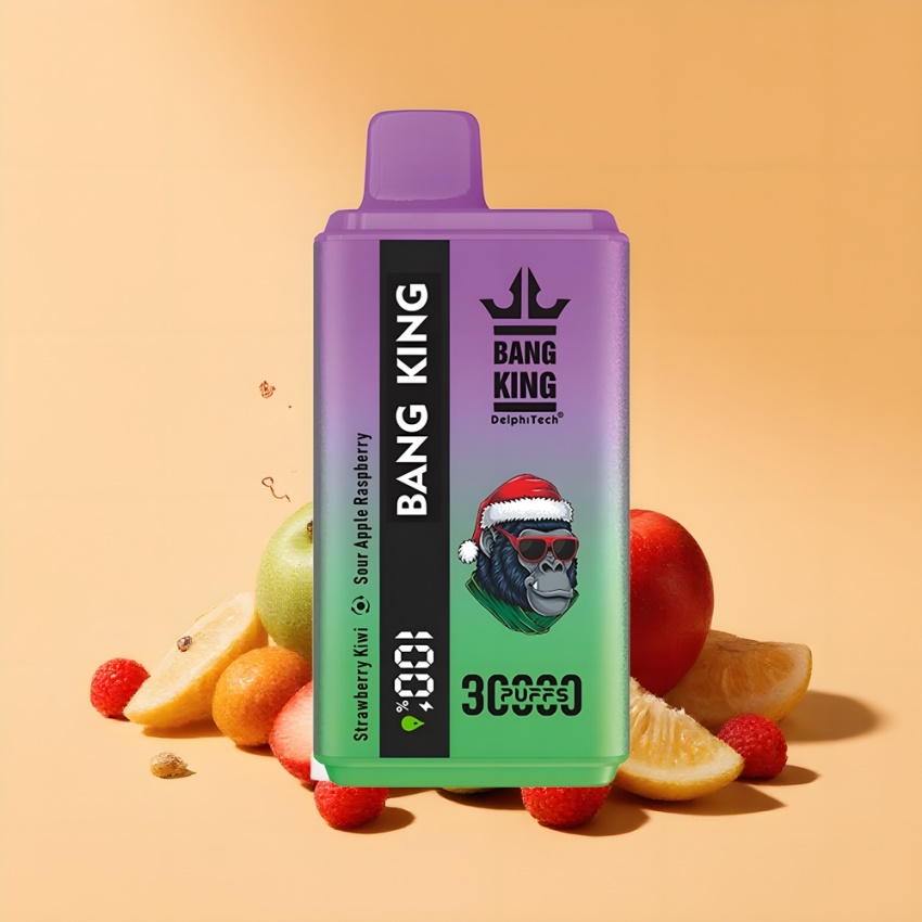 Bang King 30000 Puffs magyar nagykereskedés 36ml eper-papaya-savanyú alma-málna