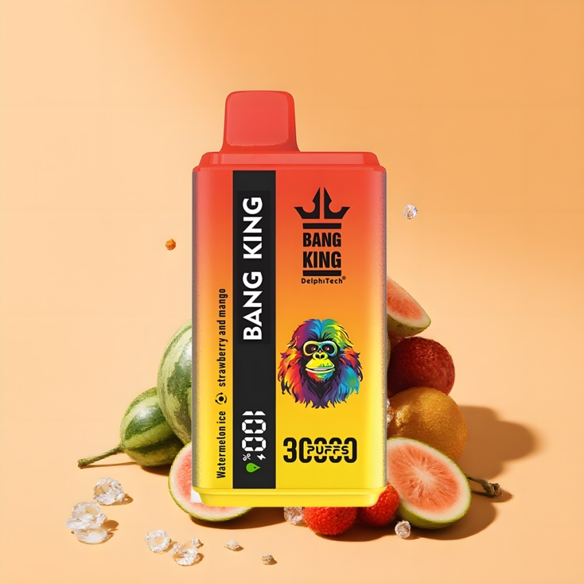 Bang King 30000 Puffs magyar nagykereskedés Eldobható E-pohár Görögdinnye Jég Eper és Manga 36ml