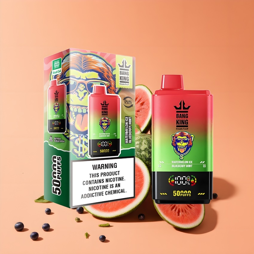 Bang King 50000 Disposable Vape Görögdinnye Jég Áfonya Menta 50ml magyar nagykereskedés
