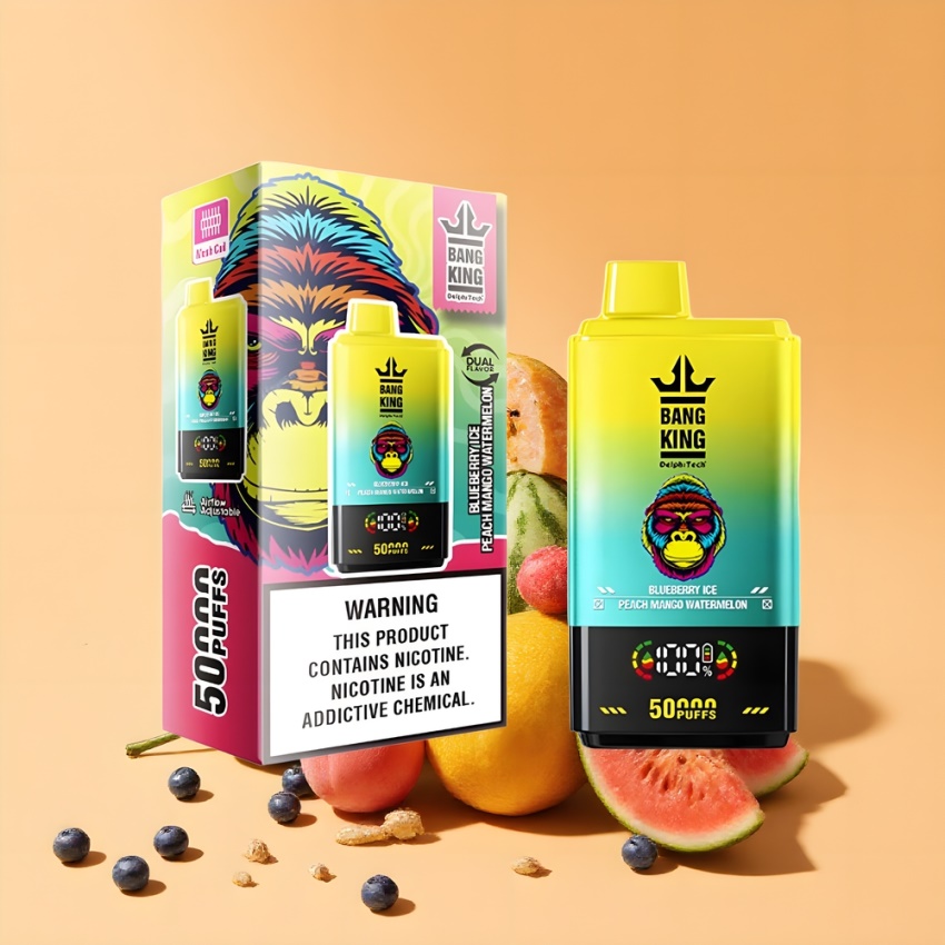 Bang King 50000 Disposable Vape Áfonya Jég Barack Dinnye (50ml) magyar nagykereskedés