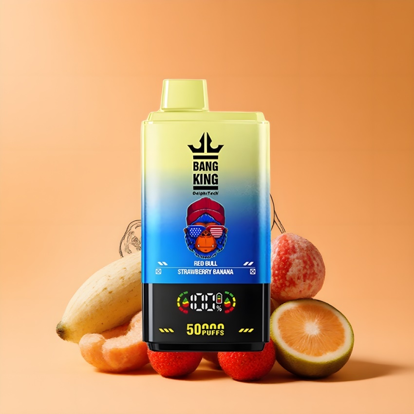 Bang King 50000 Elszívható Vape Vörös Bárány Eper Banán (50ml) magyar nagykereskedés