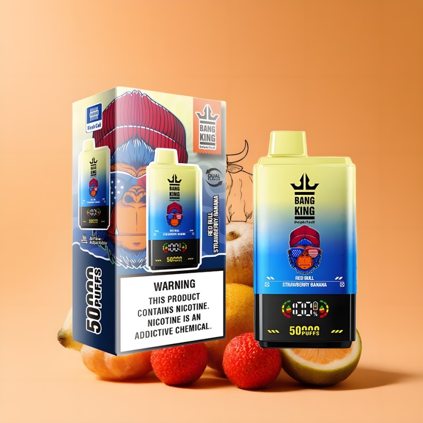 Bang King 50000 Elszívható Vape Vörös Bárány Eper Banán (50ml) magyar nagykereskedés