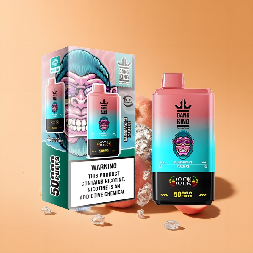 Bang King 50000 magyar nagykereskedés 50ml Áfonya Jég Őszibarack Jég