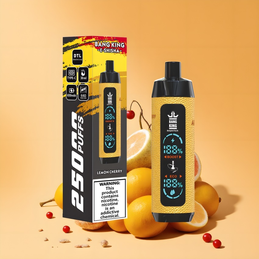 Bang King Shisha 25000 Puffs (30ml) magyar nagykereskedés Citrom-Cseresznye