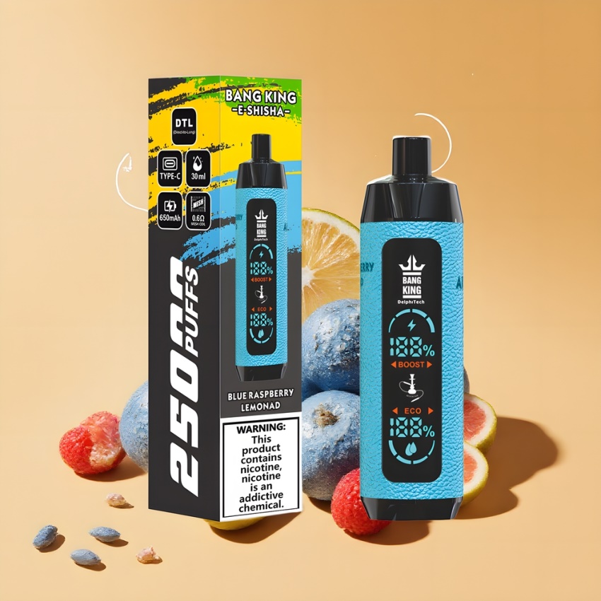 Bang King Shisha 25000 Puffs (30ml) magyar nagykereskedés Kék Áfonya-Limonádé