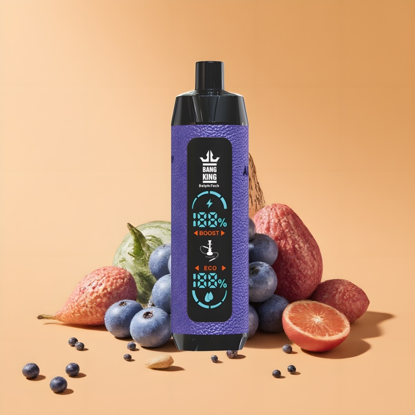 Bang King Shisha 25000 Puffs Málna Szőlő 30ml magyar nagykereskedés