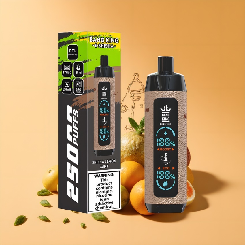Bang King Shisha 25000 Puffs magyar nagykereskedés Citrommenta 30ml