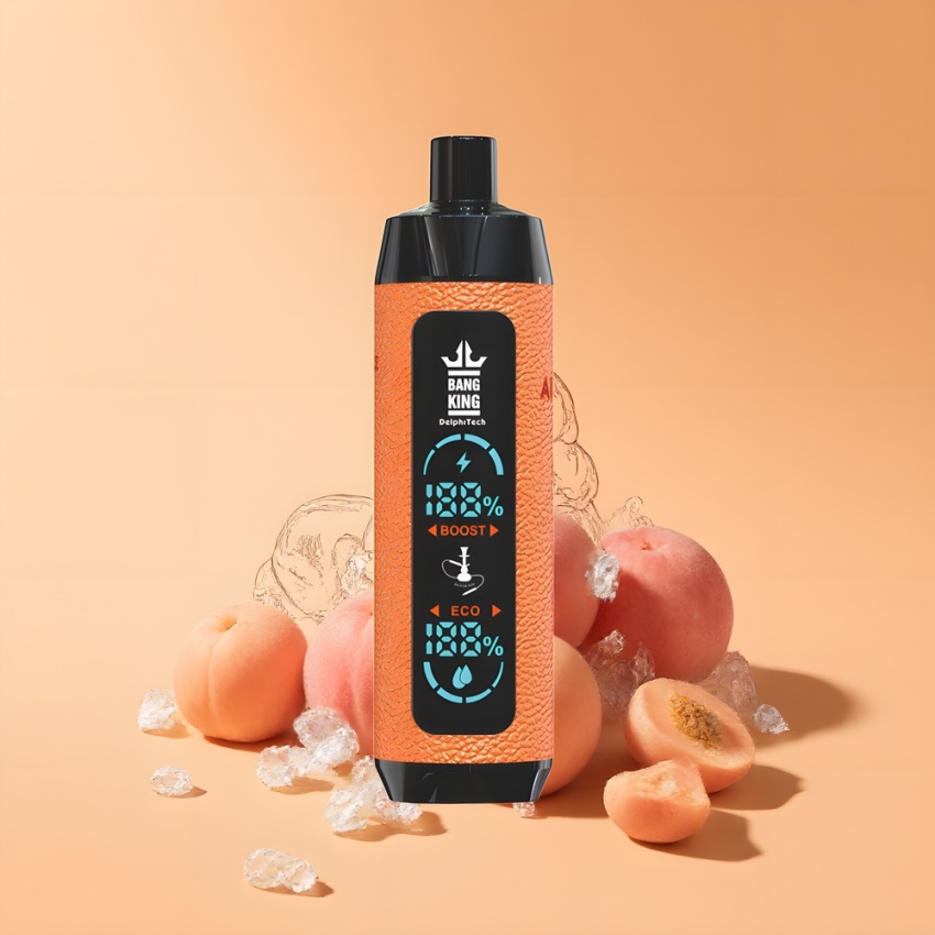 Bang King Shisha 25000 Puffs magyar nagykereskedés Őszibarack Jég 30ml