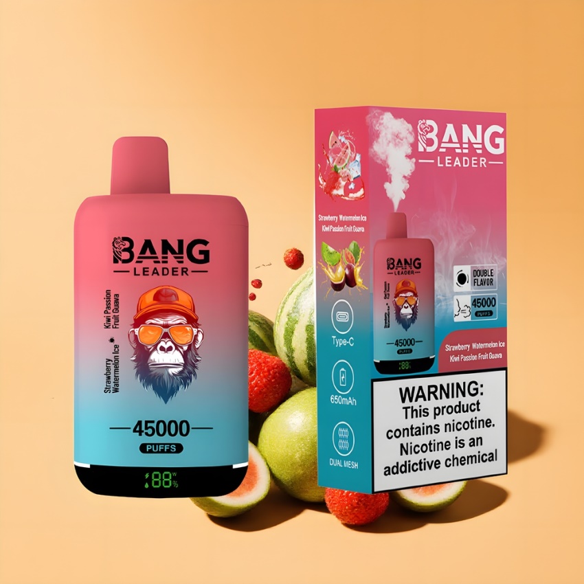 Bang Leader 45000 Puffs magyar nagykereskedés Epe Dinnye Kiwi Passiógyümölcs Guava Dual Flavor 2-in-1
