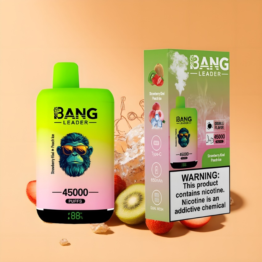 Bang Leader 45000 Puffs magyar nagykereskedés Eper-Pörkölet-Peach Jég 5% Nikotin