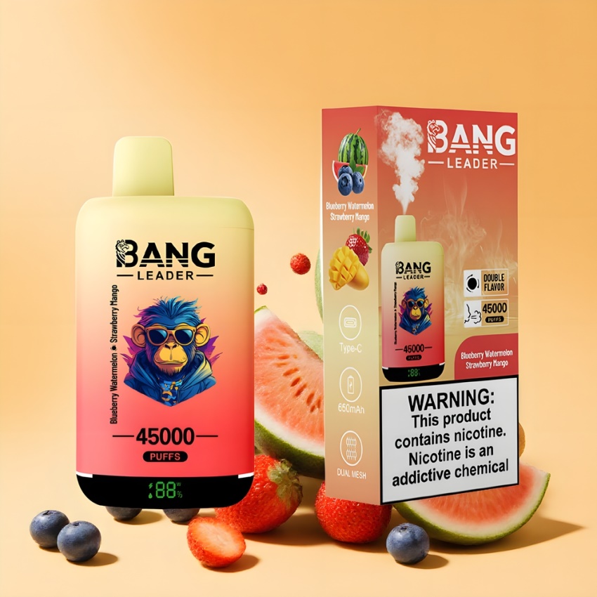 Bang Leader 45000 Puffs magyar nagykereskedés Képernyős Kétsmás Kékáfonya Görögdinnye Eper Mangó