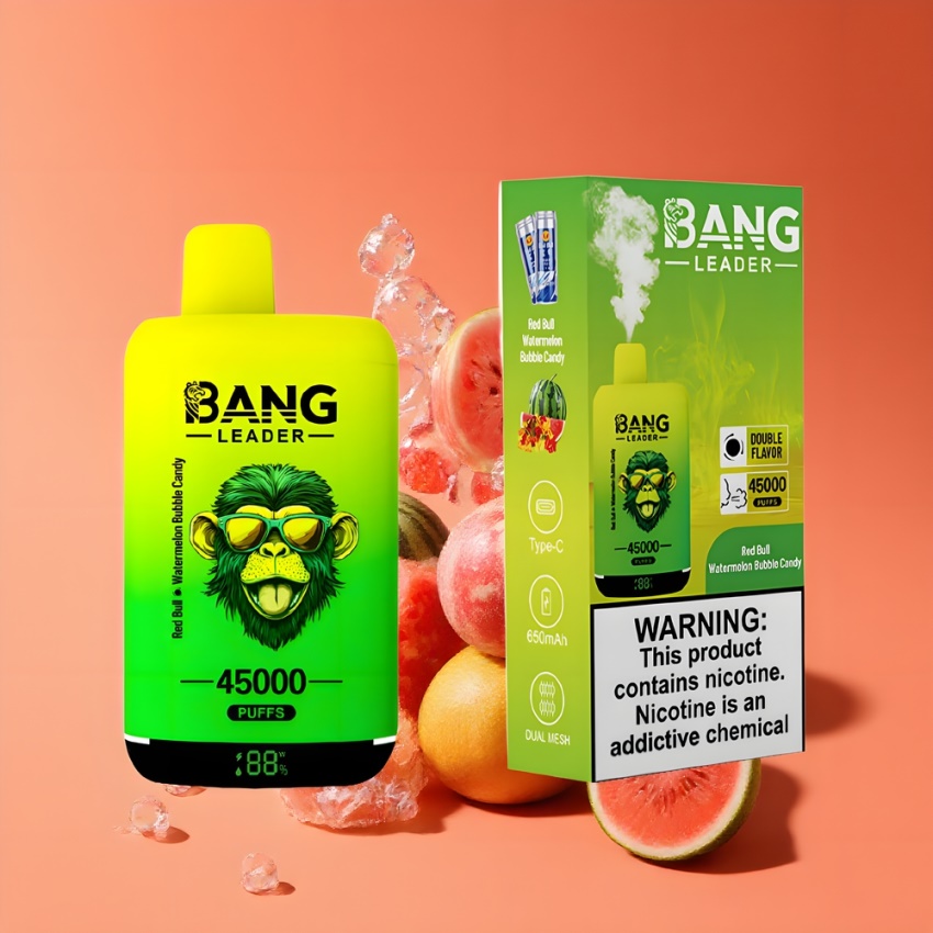 Bang Leader 45000 Puffs magyar nagykereskedés Vörös Bull Dinnye Buborék Cukorka 5% Nikotin