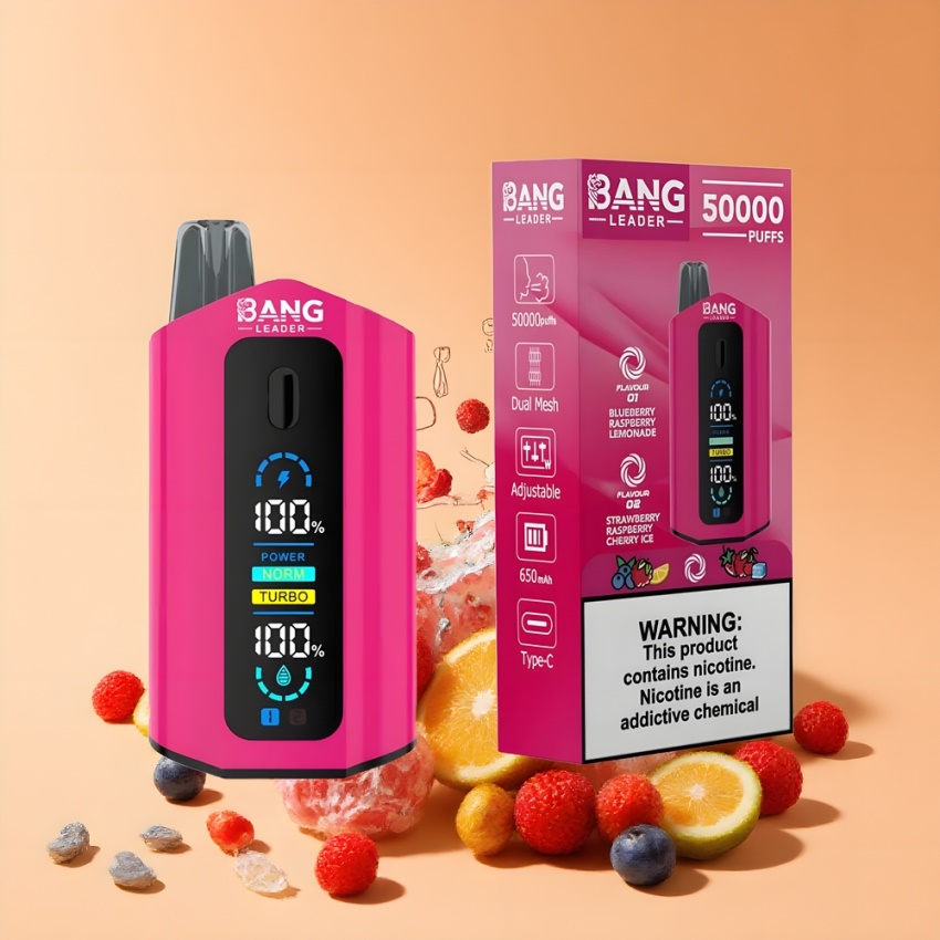 Bang Leader 50000 Puffs magyar nagykereskedés 13400mAh Kékáfonya Málna Limonád Eper Málna Cseresznye Jég
