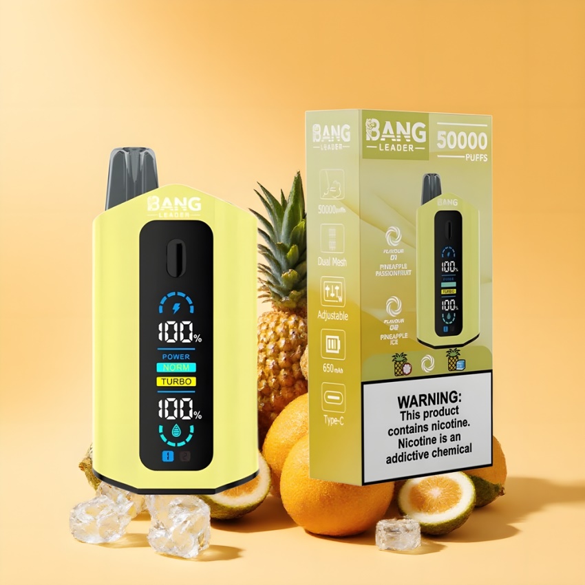 Bang Leader 50000 Puffs magyar nagykereskedés Ananász Szenvedélygyümölcs Ananász Jég 13400mAh