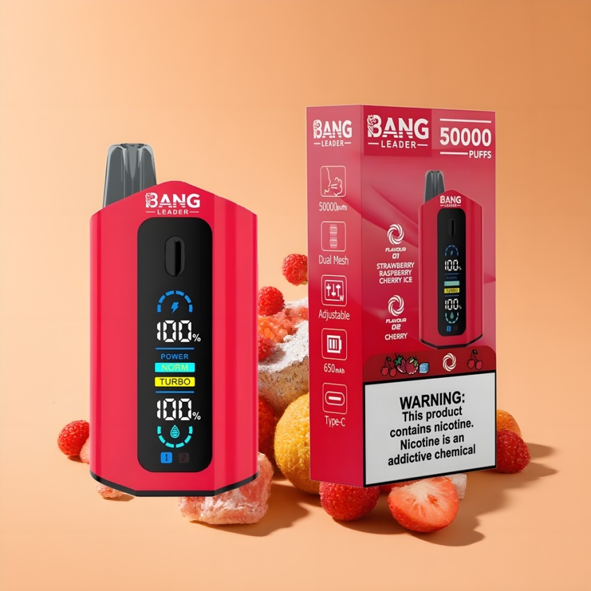 Bang Leader 50000 Puffs magyar nagykereskedés Eldobható Eper Málna Jég Meggy