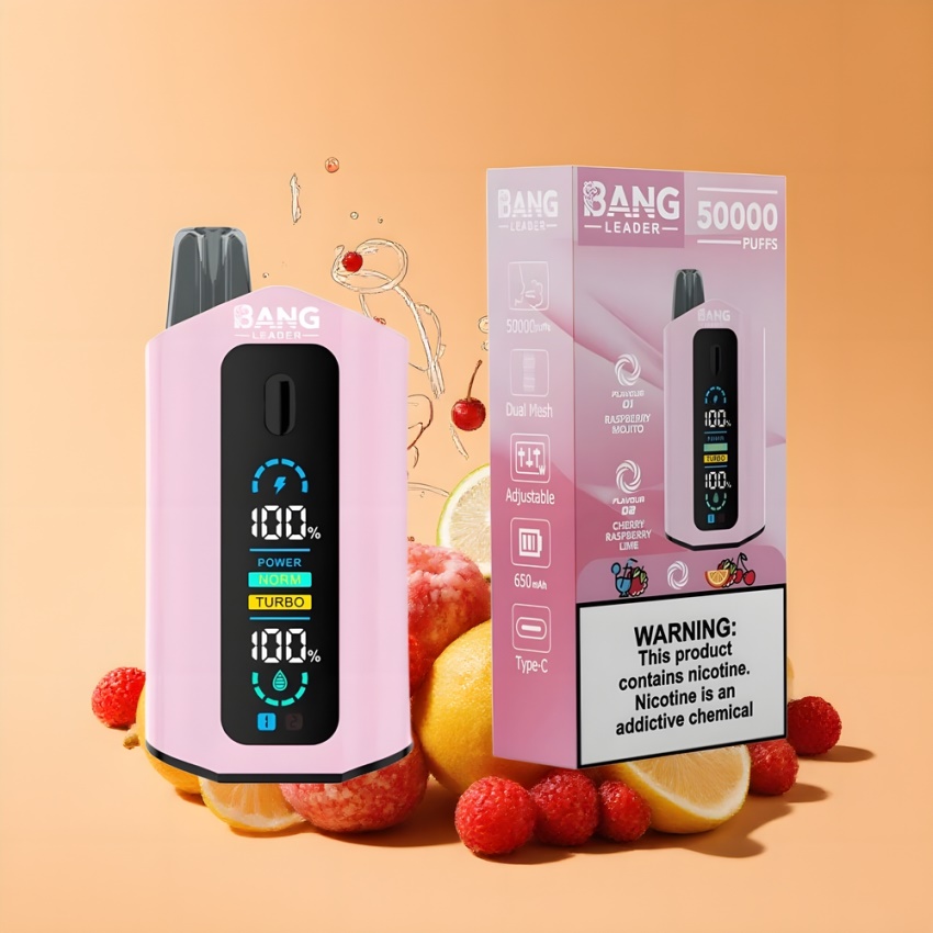 Bang Leader 50000 Puffs magyar nagykereskedés Málna-Mojito-Cseresznye-Málna-Mézes 2-in-1 Ízek