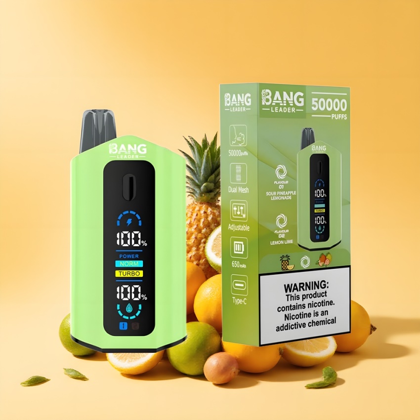Bang Leader 50000 Puffs magyar nagykereskedés Savanyú Ananász Limonádé Citrom Lime 13400mAh